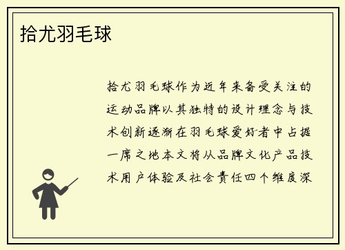 拾尤羽毛球